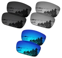 smartvlt 3 pairs polarized sunglasses replacement lenses for oakley drop point black and silver titanium and ice blue