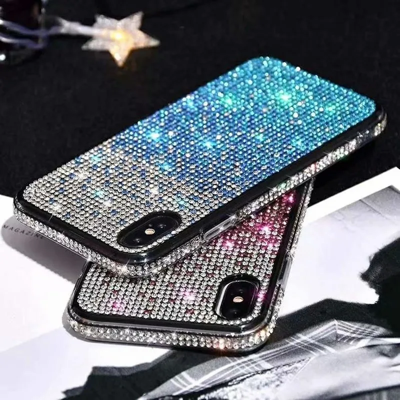 Роскошный чехол для телефона с бриллиантами Iphone X 8 7 6 6S Plus чехлы XR XS MAX 8plus