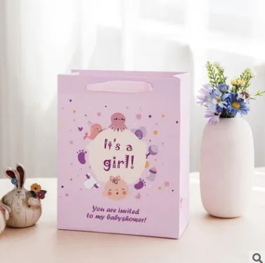 big size pink 20 штук, коробка для конфет для мальчиков и девочек, большая подарочная коробка, бумажные пакеты с ручками, Детские коробки для конфет на день рождения - Цвет: big size pink