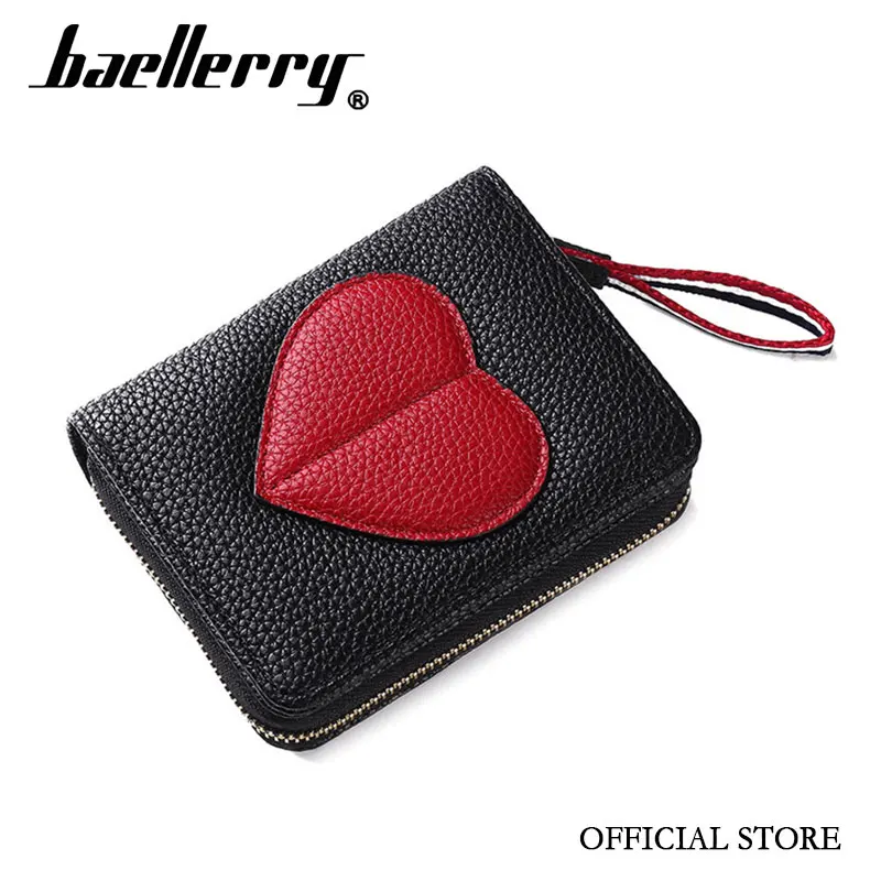 Мини кошелек Baellerry из кожи с узором в виде красного сердца|Женские кошельки| |