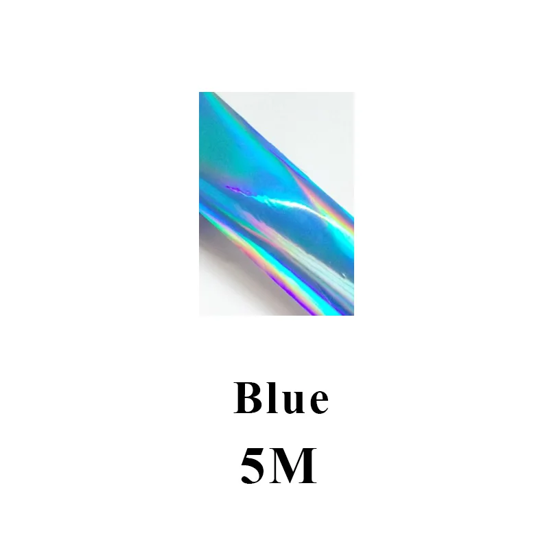 Blue Голографическая переводная наклейка для дизайна ногтей звездное небо лазерная металлическая цветная фольга для ногтей 1 шт. блестящее украшение для маникюра DIY бумажные наконечники - Цвет: Blue