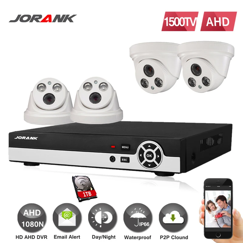 4CH 720 P AHD DVR система 1280*720 1.0MP 1200TVL Крытая наружная камера ночного видения ИК CCTV