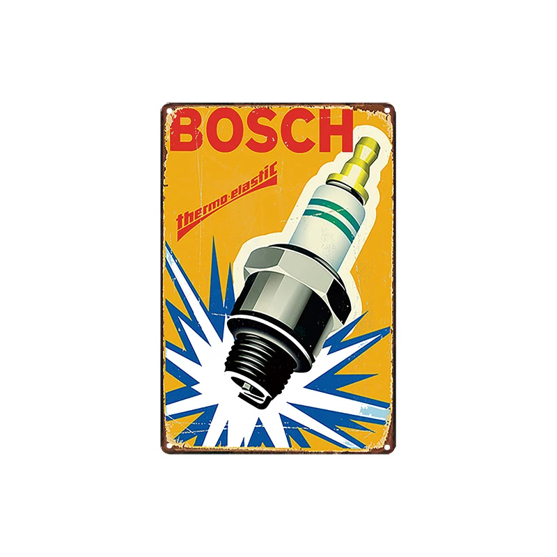 16 Оловянные металлические знаки Bosch Texaco мотор сервис домашний декор гараж магазин офис человек пещера аксессуары Подарки для мужчин - Цвет: 16