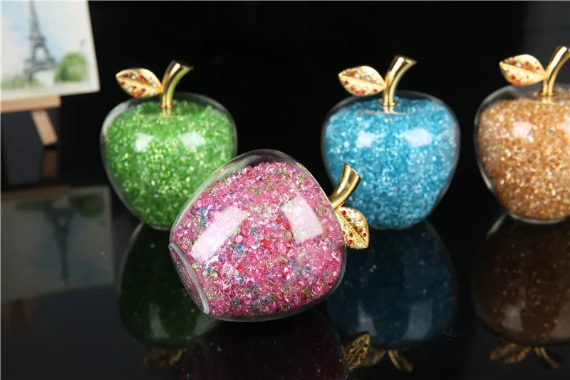 2 ''Rainstone Crystal Apple Paperweight Glass Pretty Gifts Crafts Art &amp Collection Christmas Home оформление свадебных