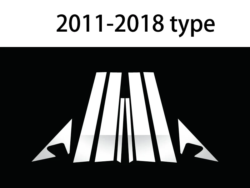 Lsrtw2017 304 нержавеющая сталь окна автомобиля планки для chrysler 300C 2006- 2006 2008 2009 2010 2011 2012 2013 - Название цвета: 2011 to 2018 type