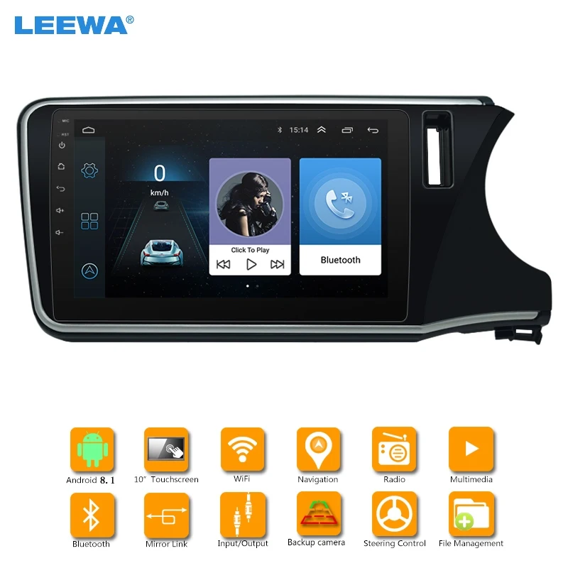 LEEWA FEELDO 10 2 дюйма большой HD экран Android 8 1 автомобильный медиаплеер с GPS Navi Радио для