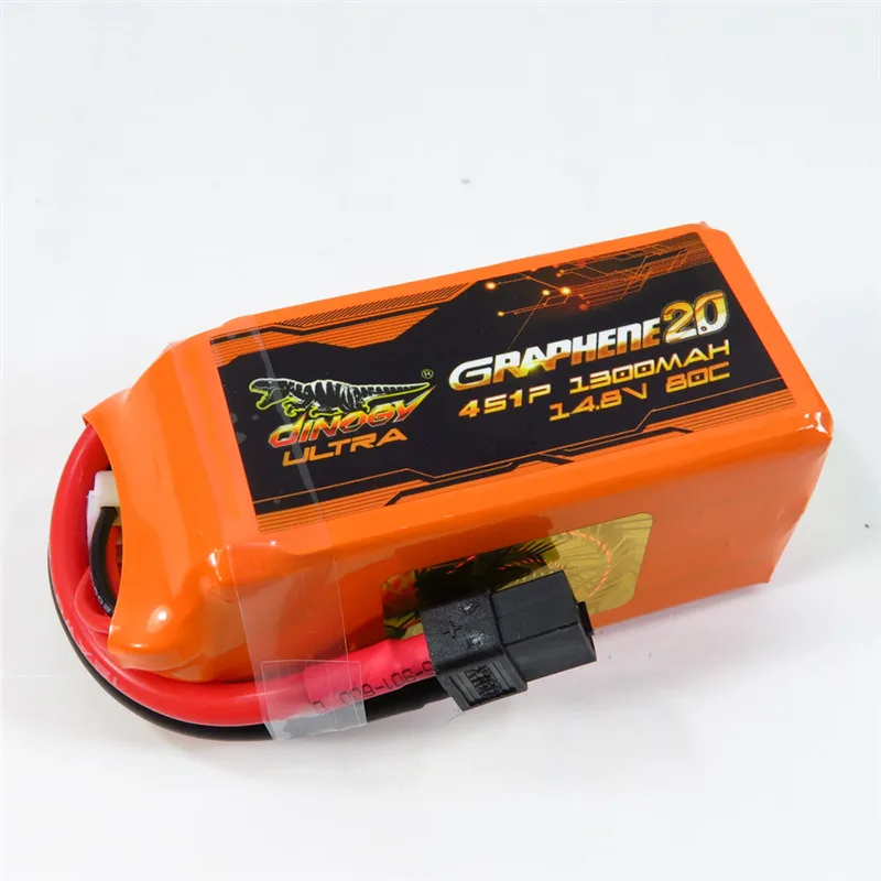 Гигантская мощная DINOGY ULTRA GRAPHENE 2 0 14 8 V 1300mAh 80C 4S перезаряжаемая Lipo батарея XT60 Разъем