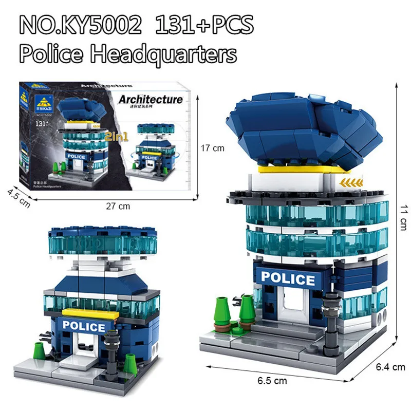 Городской уличный совместимый магазин Legoings Friends Architecture Shop Fire Station строительные