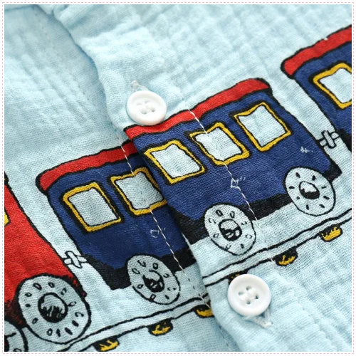 Детская хлопковая рубашка с короткими рукавами 2017 г. Летняя Повседневная для