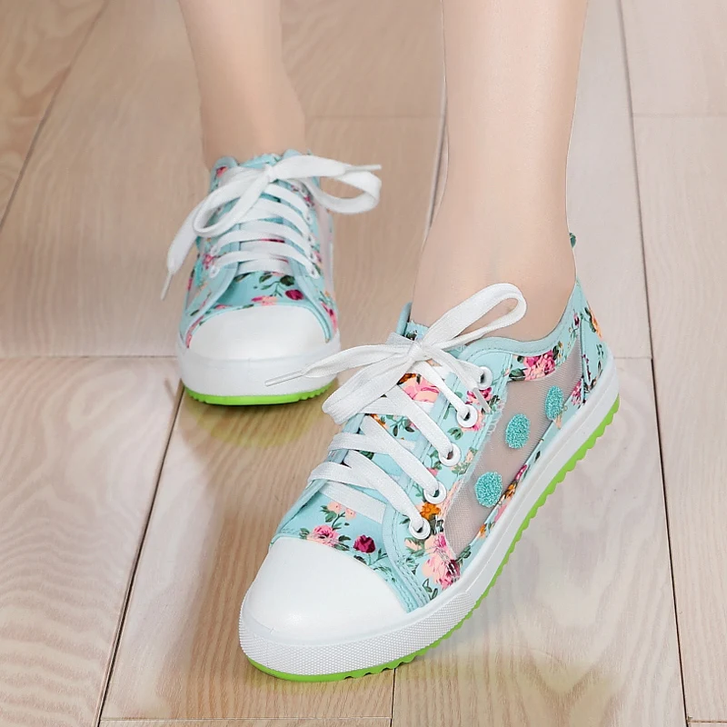 2017 модные весенние и летние милые женские дышащие сетчатые туфли удобные на