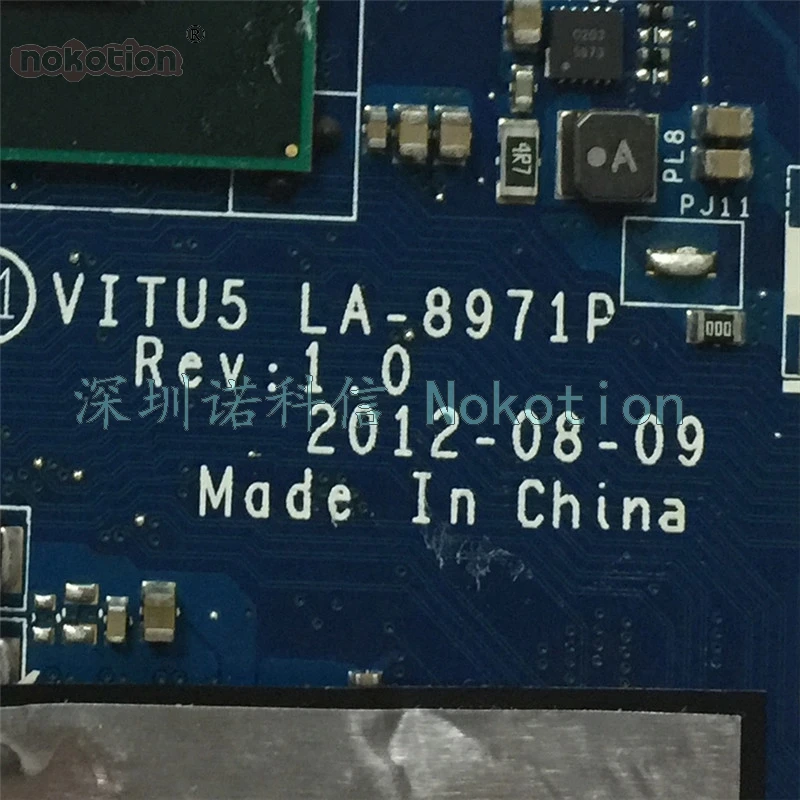 Материнская плата NOKOTION VITU5 для ноутбука Lenovo U510 с SR0N6 LA-8971P CPU Geforce GT620M 1G DDR3 |