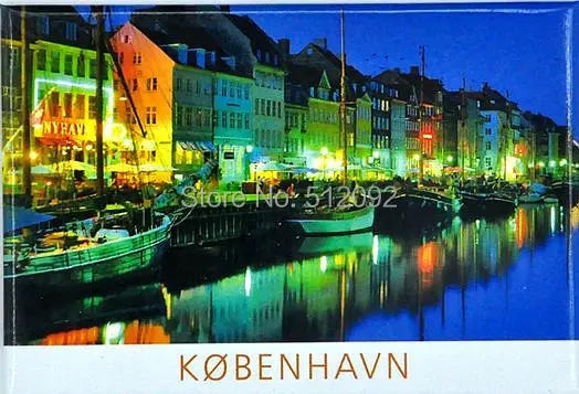 

Fridge Magnet small size rectangle country city Tourism Souvenir painting photo frame