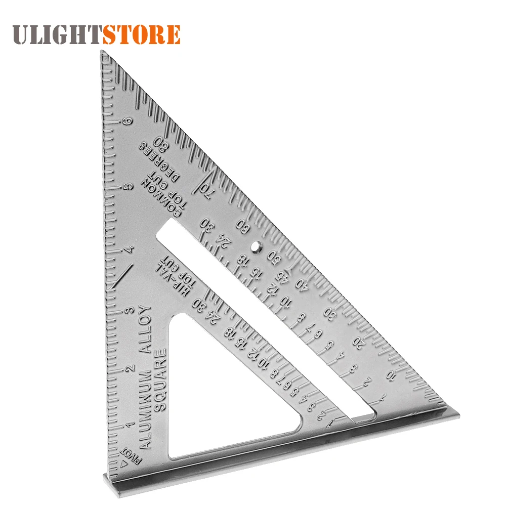 Линейка треугольная 7 дюймов из алюминиевого сплава с точностью 0 1 и шкалой|ruler