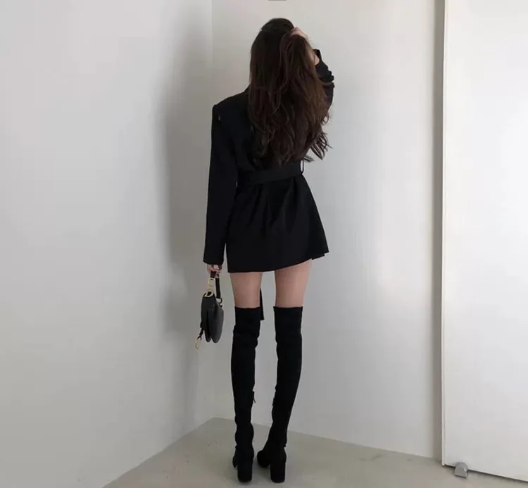 2020 Тонкий Блейзер женский осенний костюм куртка Женский для работы и офиса