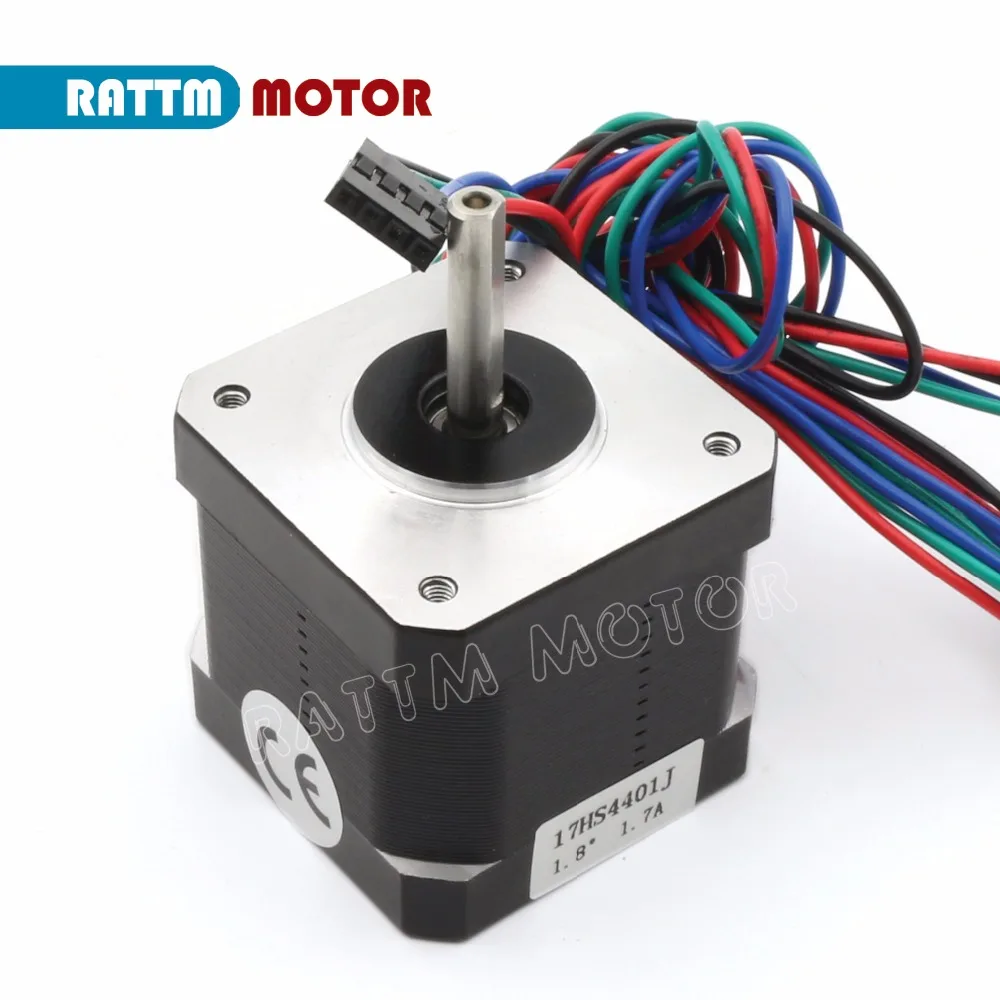 5 шт. 17HS4401J Nema17 шаговый двигатель 1.7A/40 мм/78oz in с разъемом|Шаговый двигатель| |