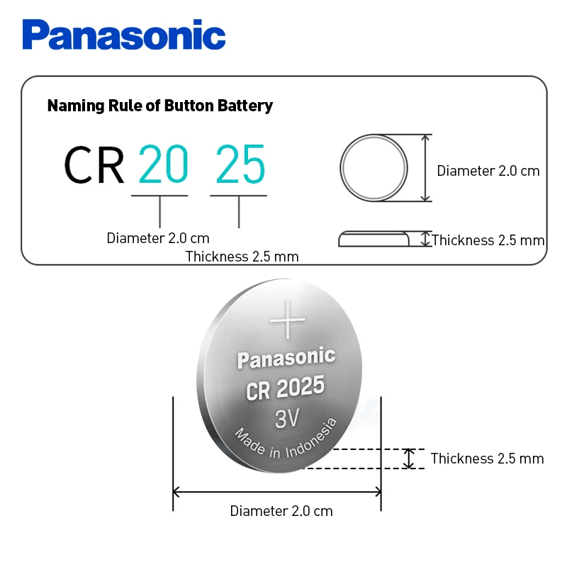 Литиевые Батарейки Panasonic cr2025 15 шт./лот 3 в батарейки для часов и компьютеров |
