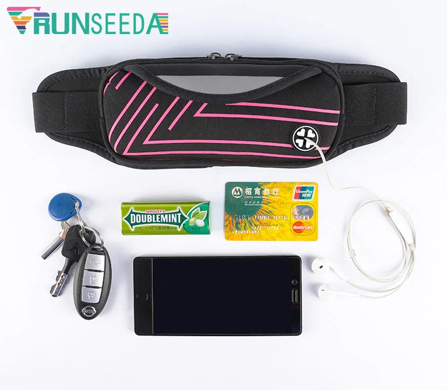 Поясная Сумка для велоспорта Runseeda с несколькими карманами и отделением ключей