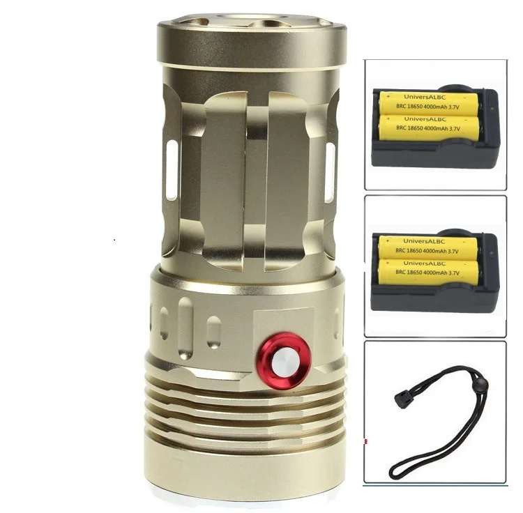 Skyray King 10000 люмен Мощный тактический светодиодный фонарь 7 x CREE XM-L T6 фонарик для велосипеда+ 4x18650 аккумулятор+ 2x зарядное устройство