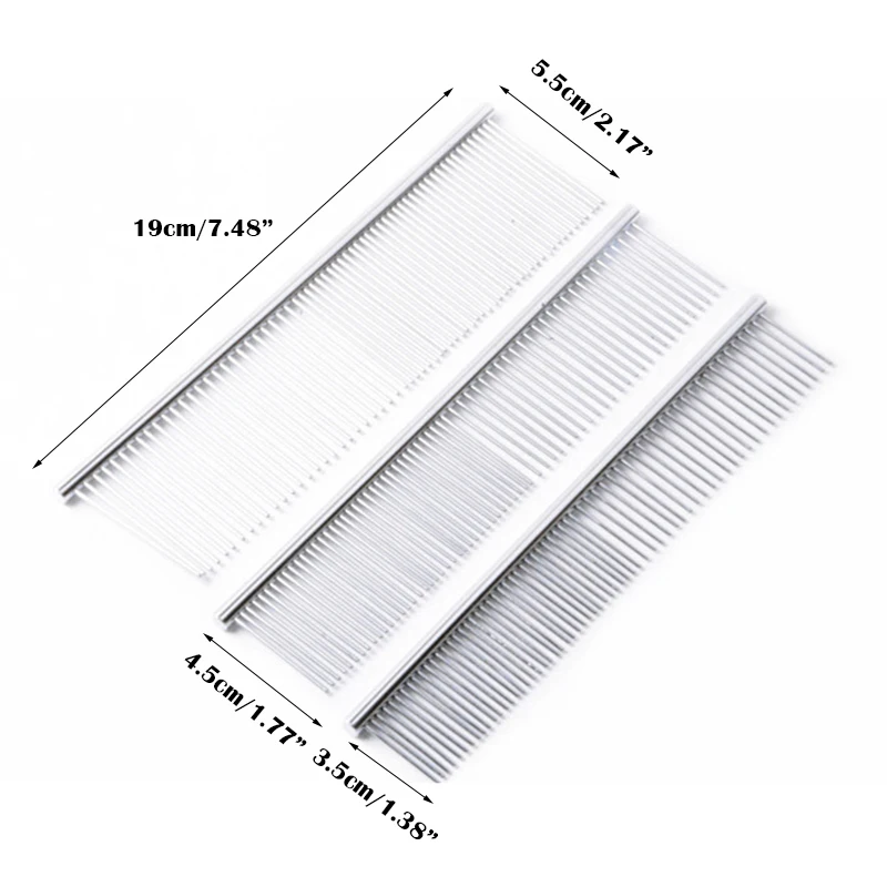 3 размера нержавеющая сталь собачья булавка для домашних животных расческа