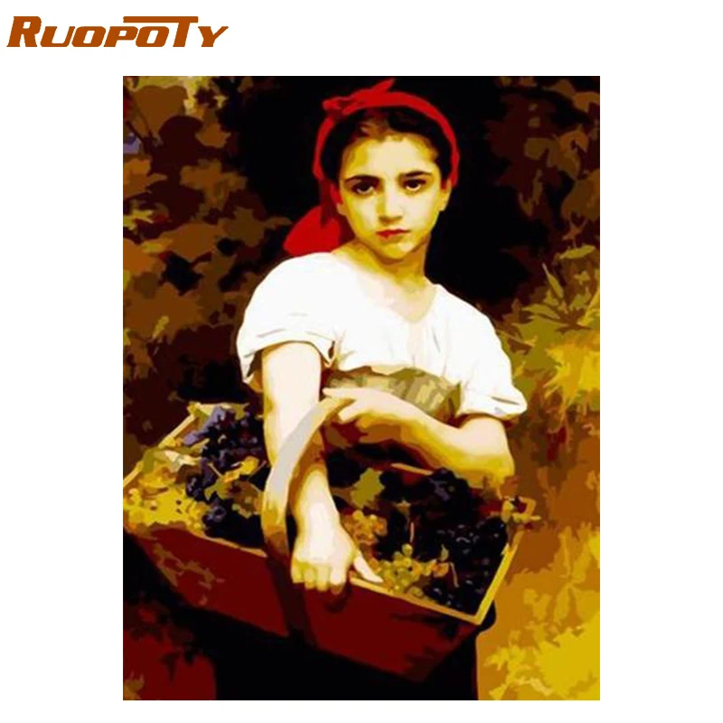 1838 Ruopoty рамка Лебедь животные DIY картина по номерам Настенная картина акриловая холст картина для свадебного украшения Прямая - Цвет: 1838