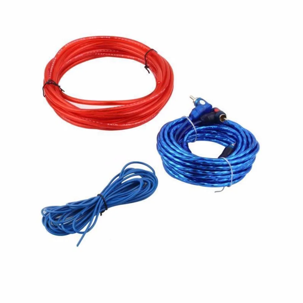 

8GA Car Subwoofer Amplifier Speaker Audio Power Line Installation Cable Cord Kit with Fuse Holder Auto Audio System Accessories