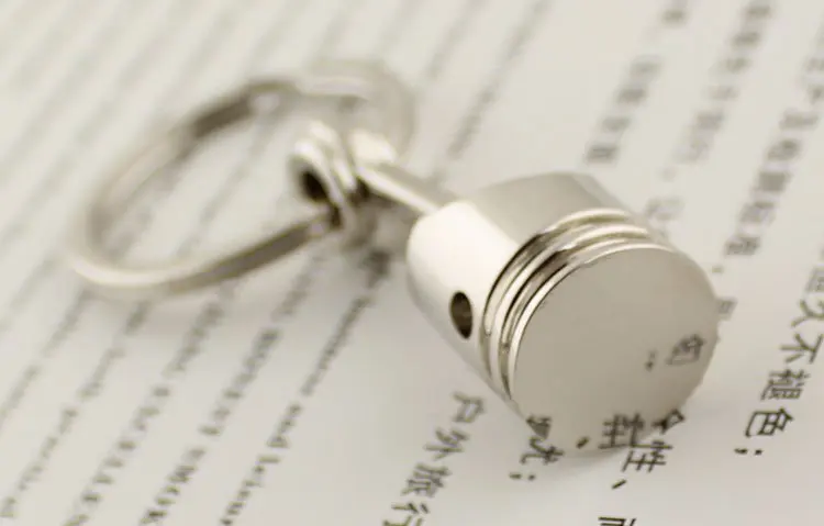 Брелок для ключей с поршнем двигателя 10 шт./лот полированный хром креативные