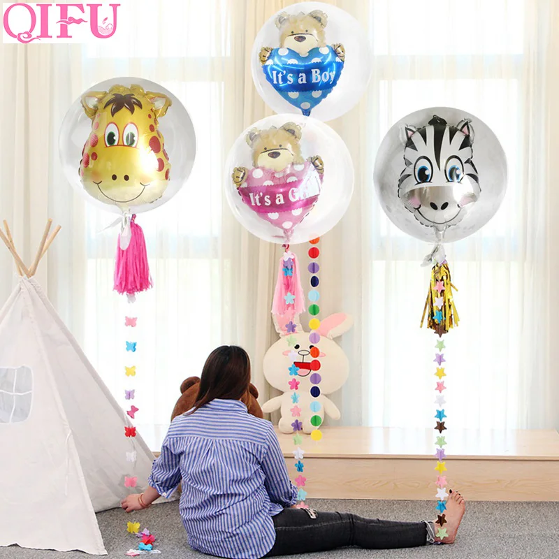 QIFU светящиеся воздушные шары Bobo Единорог вечерние DIY шарики в форме животных Тигр