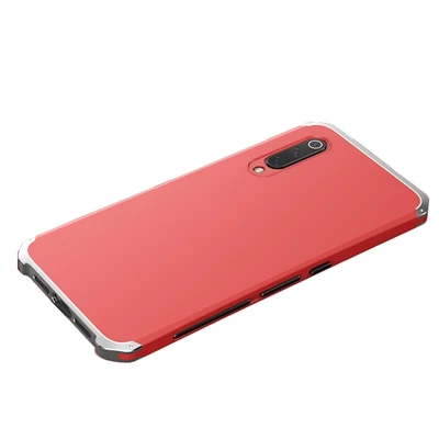 Чехол Ollivan для Xiaomi mi 9 с алюминиевой металлической рамкой, жесткий чехол-накладка из поликарбоната для Xiaomi mi 9 SE mi 9, защитный чехол, Fundas Coque - Цвет: red silver