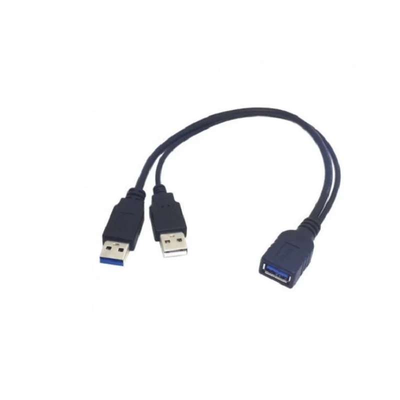USB 3 0 Женский двойной Мужской дополнительный кабель для передачи данных Y 2 5