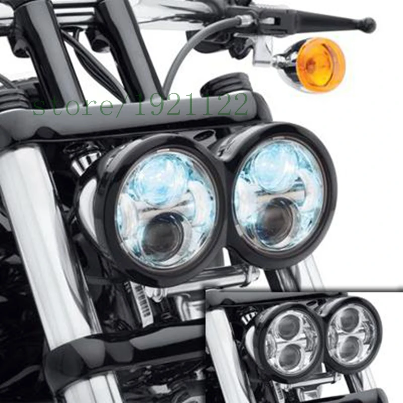 Фары головного света для мотоцикла Harley Dyna Fat Bob 4 5 дюйма одиночный Ближний и