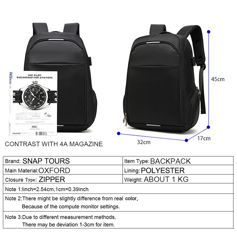 Рюкзак мужской непромокаемый с USB-зарядкой и отделением для ноутбука | Багаж