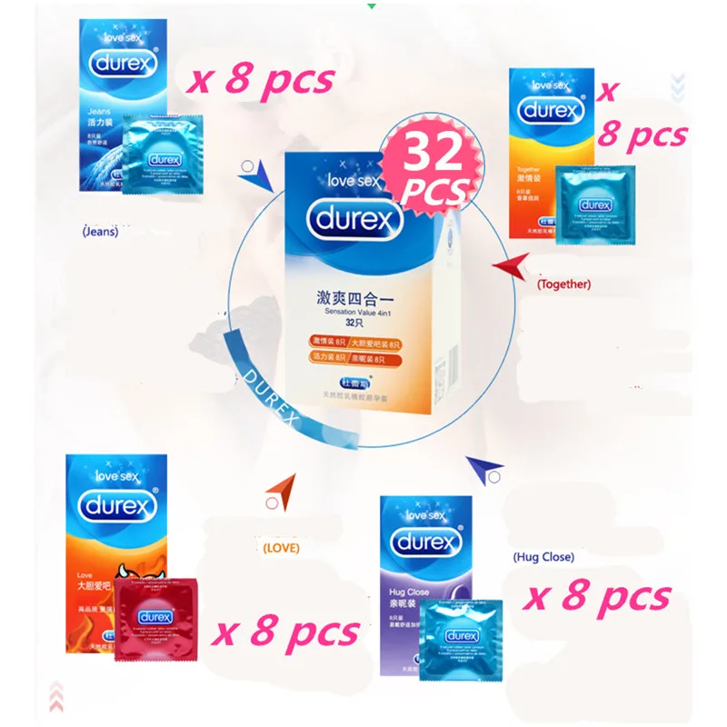 Латексные презервативы Durex 70 шт./лот для мужчин из натурального латекса со