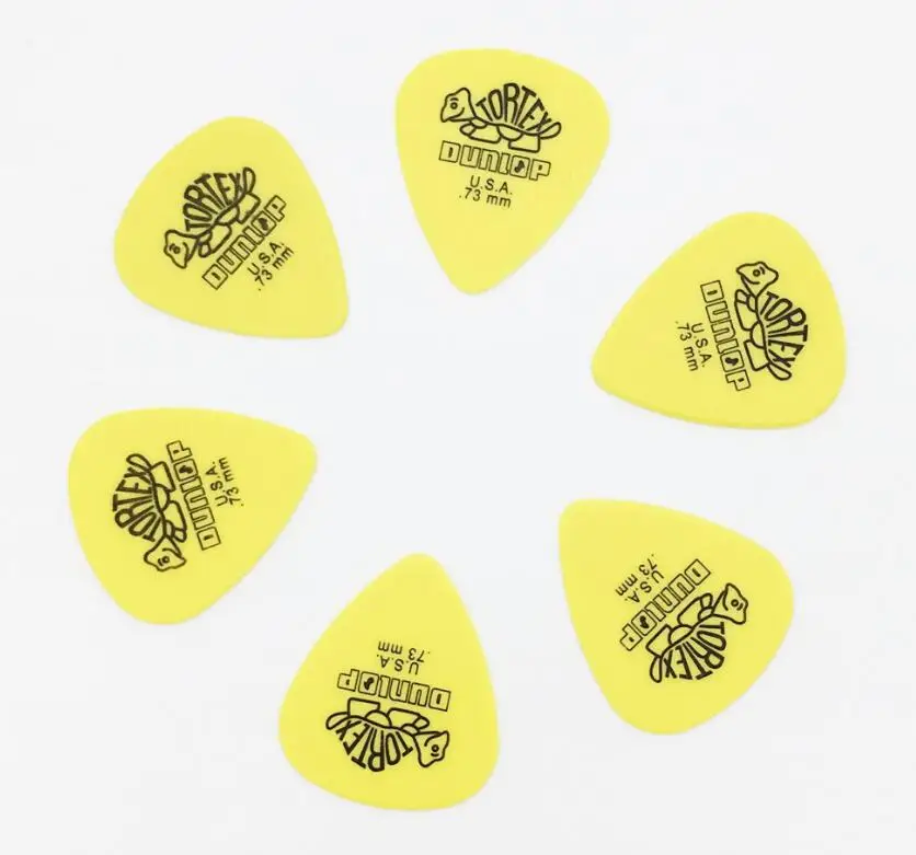 0.73mm 6 шт./компл. Dunlop Tortex гитары стандартные медиаторы классический посредника акустическая Электрогитары бас-гитара укулеле Палочки музыкальный инструмент GP26 - Цвет: 0.73mm