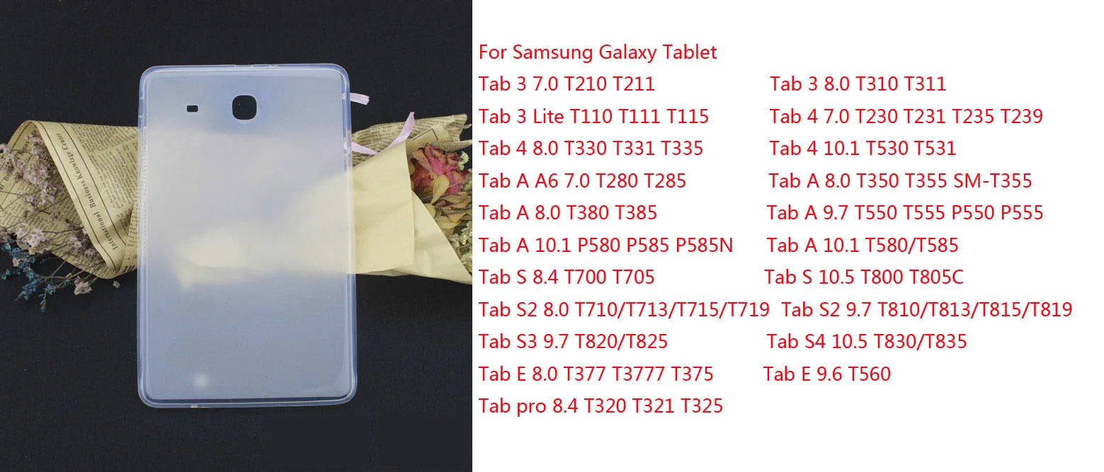 Мягкий силиконовый чехол из ТПУ Прозрачный чехол для телефона для samsung Galaxy Планшет Lenovo Tab 3 4 S E S2 S3 S4 PRO 7,0 8,0 10,1 9,7 8,4 10,5 9,7 9,6 дюймов