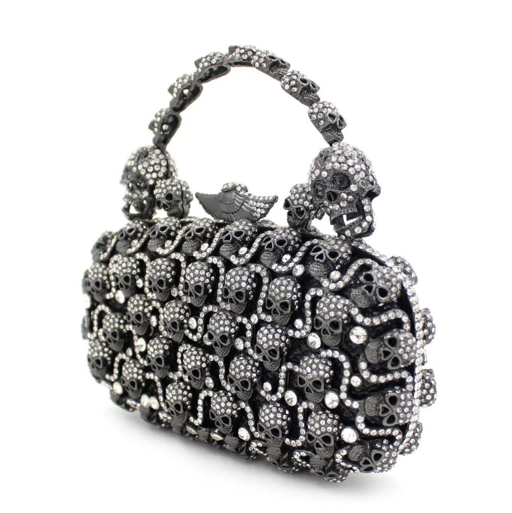 Moccen Череп вечерняя сумочка алмазы день клатчи роскошь Сумки Дизайнер Вечер