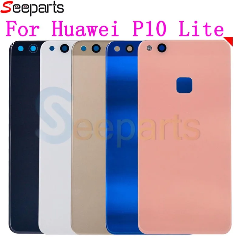 Задняя стеклянная крышка аккумуляторного отсека для Huawei P10 Lite Корпус задней