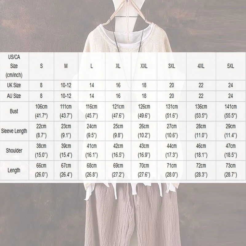 2018 HCXY New Fashion Women Casual Plus Size Loose Shirt Tops Ladies Short Sleeve Linen Blouse for Summer |