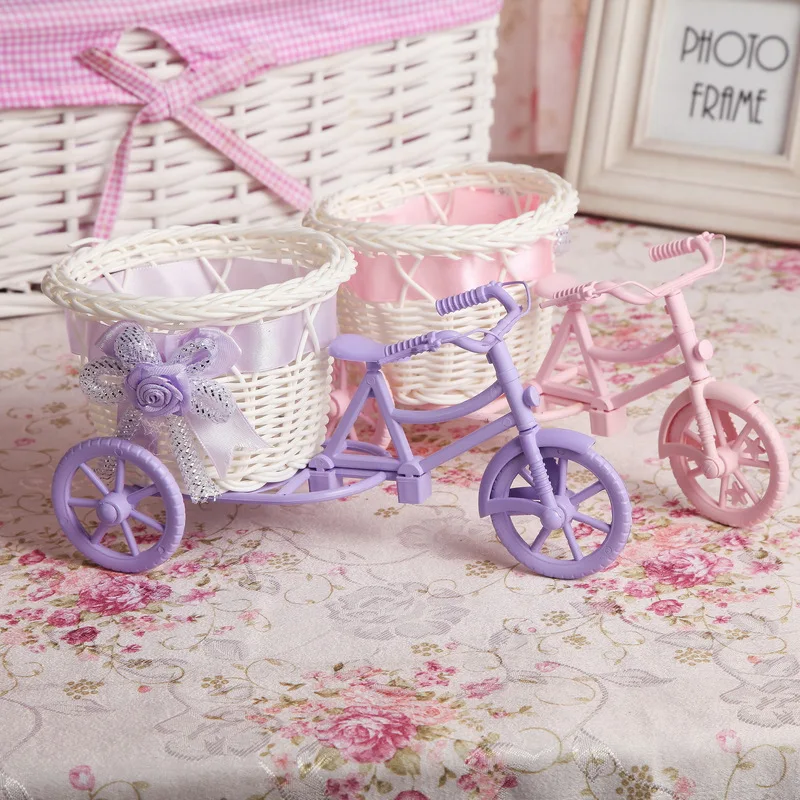 

Fashion Bike Storage Basket Princess Room Decoration Baby Toy Bag Cute Creative Desk Organizer Stationery Holder Card Container