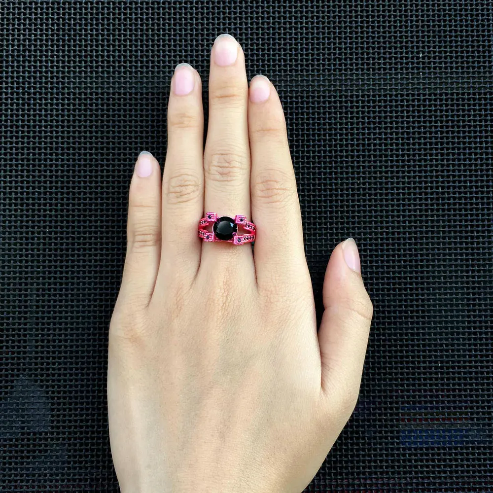 Двойная ярмарка новинка специальные круглые кольца розового и золотого цвета