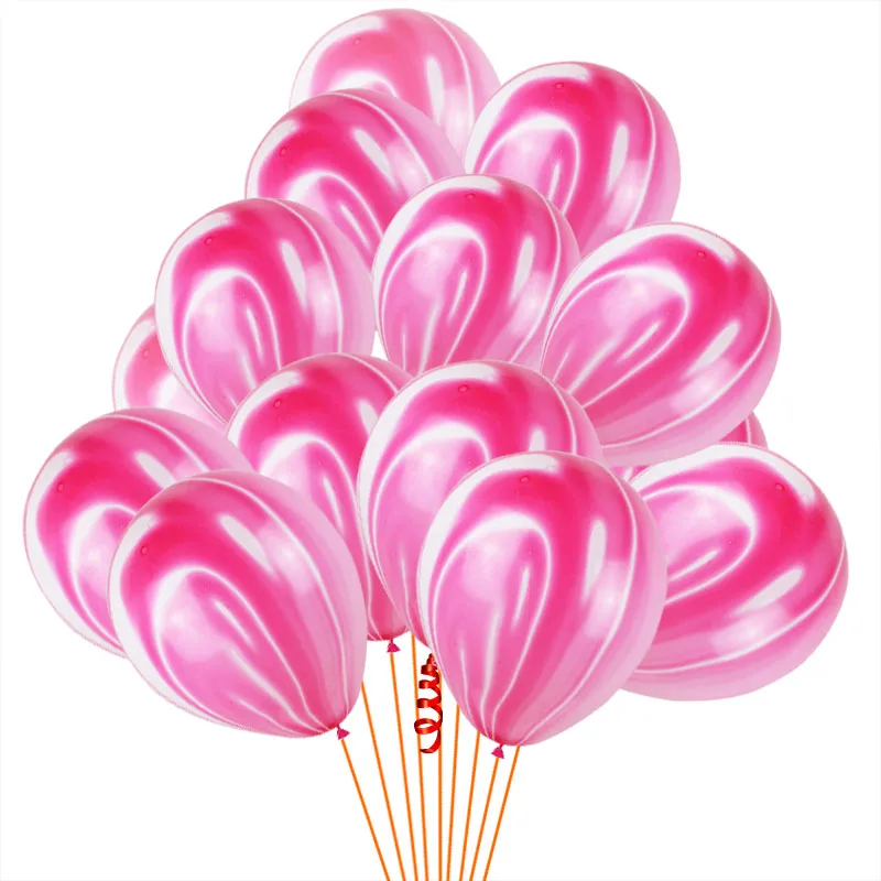 pink 10 шт голубые, розовые Агатовые мраморные воздушные шары, цветные латексные воздушные шары для детского душа, декор для дня рождения, Детские праздничные принадлежности 12 дюймов - Цвет: pink