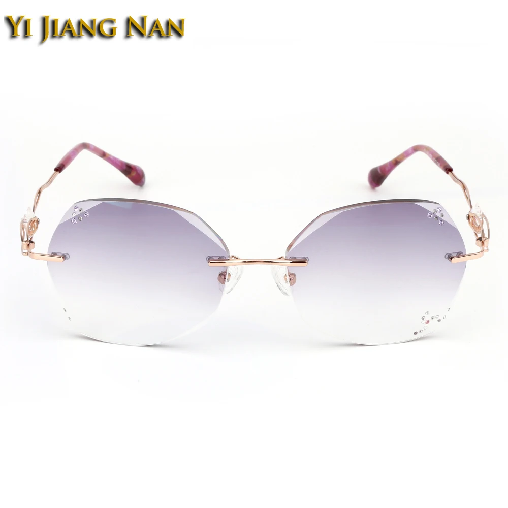 Алмазные очки титановые оправы тонированные линзы без oculos de grau feminino