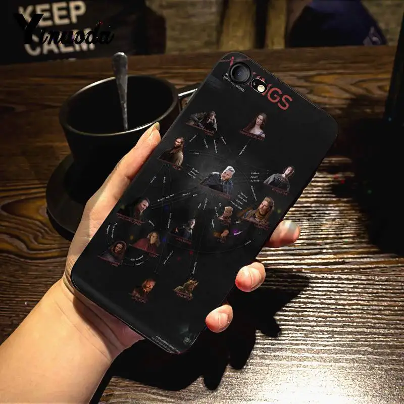 Yinuoda для iphone 7 6 X Чехол Ragnar Lothbrok Vikings Bling популярный мягкий чехол iPhone 8 6S Plus 5 XS XR