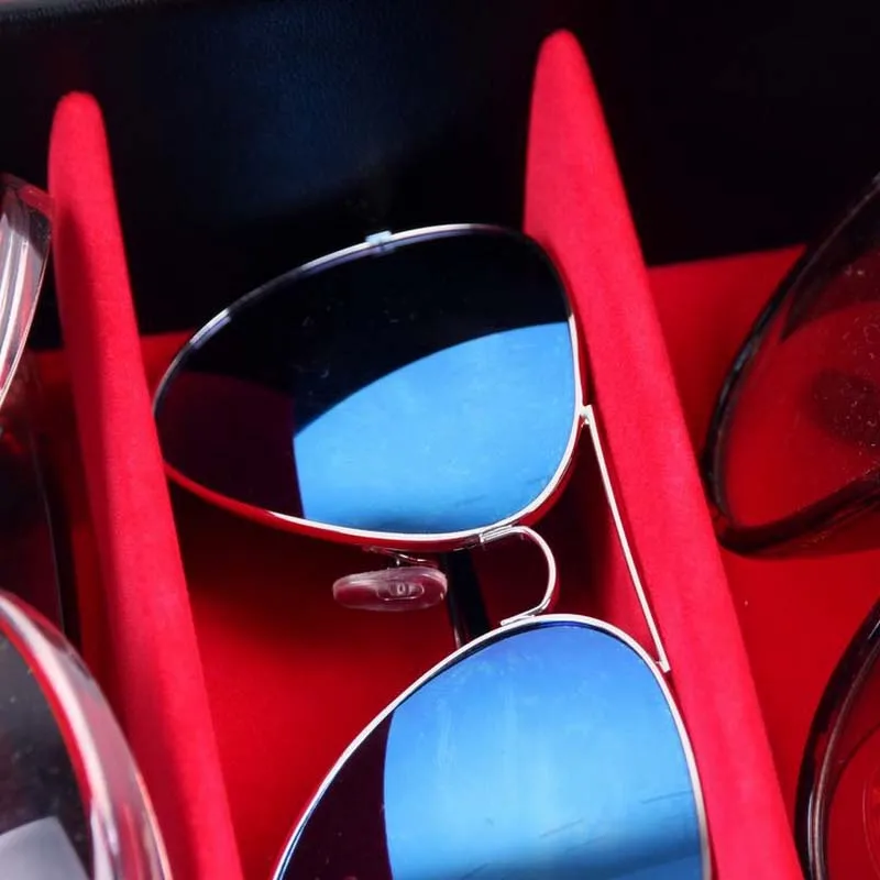 

Jewelry Glasses Storage Box Of Four Bars Of PU Leather Sunglasses Receive Box Big Display Sunglasses Wholesale