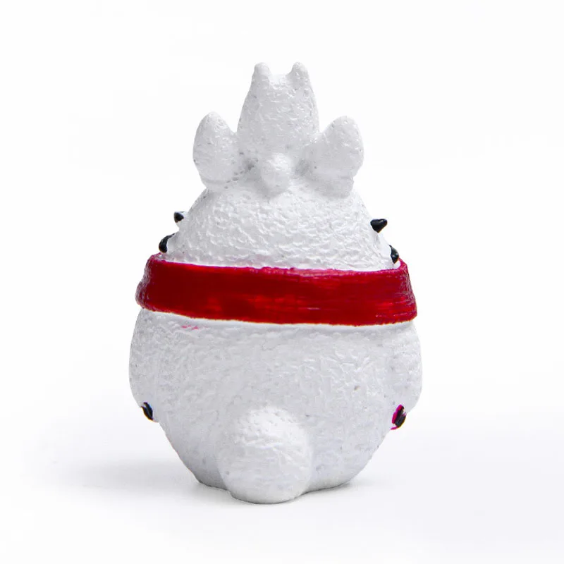 Red Scarf White Totoro Miniature Fairy Garden Home Houses Decoration Mini Craft Micro Landscaping Decor DIY Accessories | Дом и сад