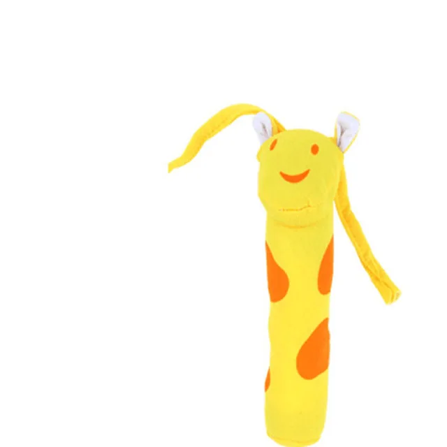 Giraffe Мягкая Детская плюшевая игрушка, прорезыватель в виде животных, погремушка, пищалка, bb-эхолот, Ранние развивающие игрушки, игрушки для новорожденных - Цвет: Giraffe
