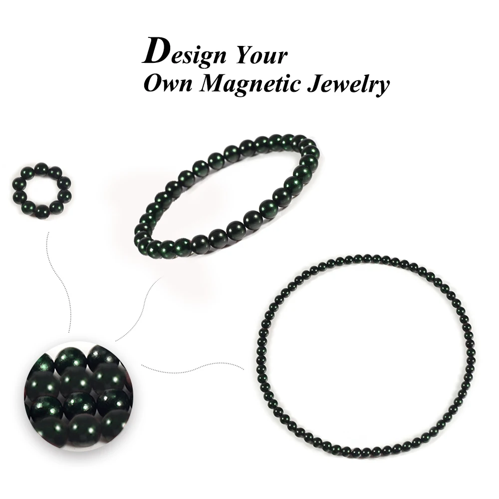 Inox Natural Powerful Magnetic Stone Hematite Beads Round Loose 7mm For DIY Necklace Bracelet Jewelry Making | Украшения и