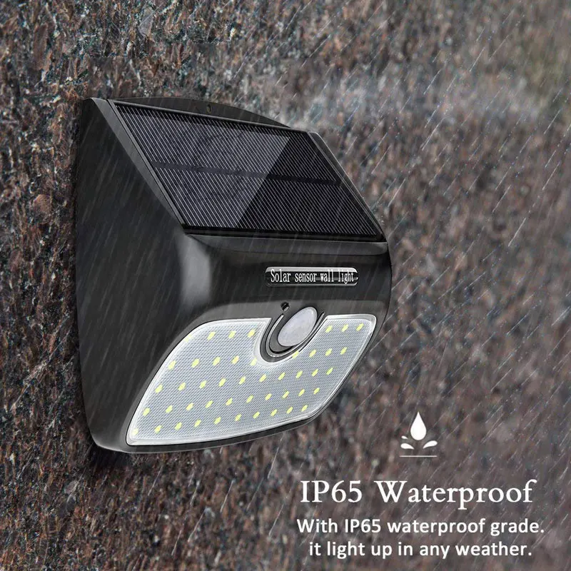 48 LED Солнечный Свет PIR датчик движения настенный светильник энергосберегающие