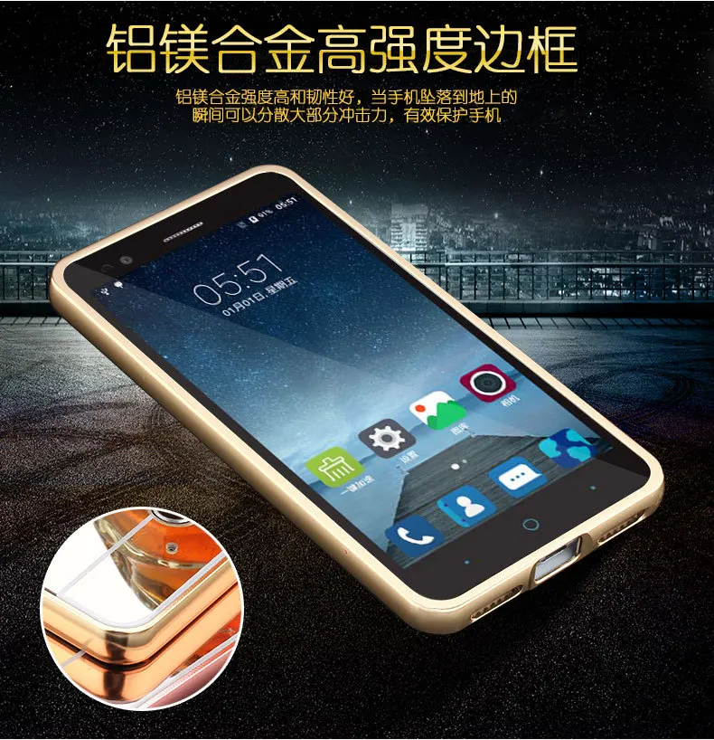 Модные роскошные розовое золото зеркало чехол для телефона для ZTE лезвие A510 Alumimum металлический каркас задняя крышка корпуса для ZTE A 510 чехлы