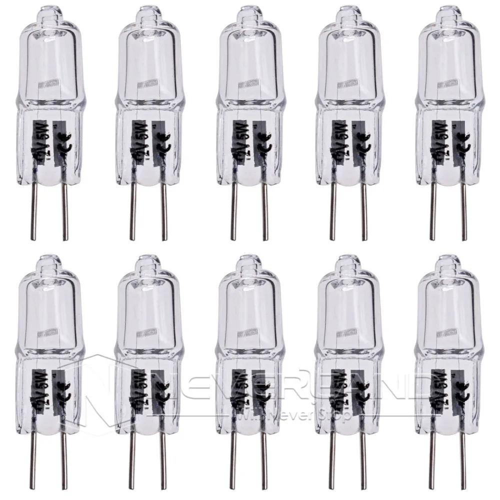 10 шт 12V G4/220-240 V G9 5/10/18/20/25/40/50 Вт галогенная капсулы светильник лампа высокой яркости теплый белый Свадебная вечеринка украшения