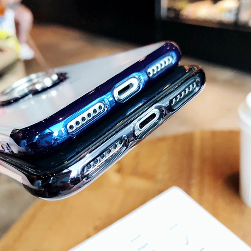Роскошный чехол с покрытием для iPhone X XR XS Max мягкий силиконовый автомобильный